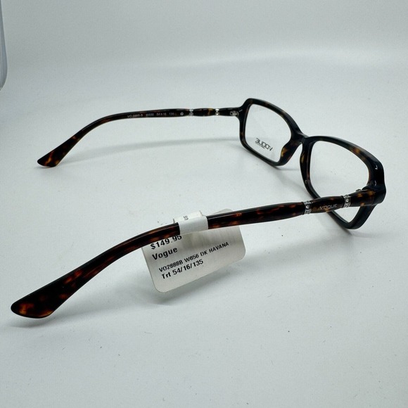 Vogue Havana Crystals Brown Tortoise VO2888-B W656 Optical 54-16-135 H10484 - Picture 4 of 7